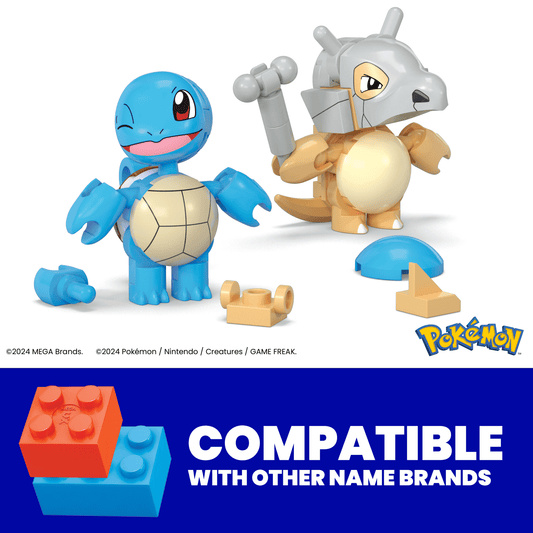 MEGA Pokémon Poké Ball Building Toy Kits With 2 Action Figures (45 Pieces) For Kids