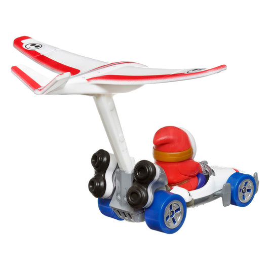 Hot Wheels Mario Kart Veículo de Brinquedo Shy Guy B Dasher com Plane Glider