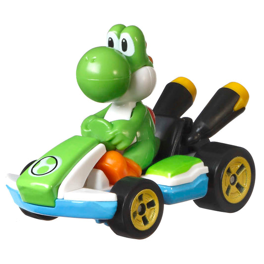 Hot Wheels Mario Kart Vehículo de Juguete Yoshi Estándar Kart