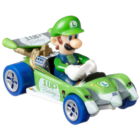 Hot Wheels Mario Kart Veículo de Brinquedo Luigi Circuito Especial