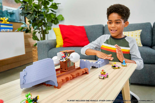 Hot Wheels Mario Kart Pista de Juguete Boo Librería Embrujada