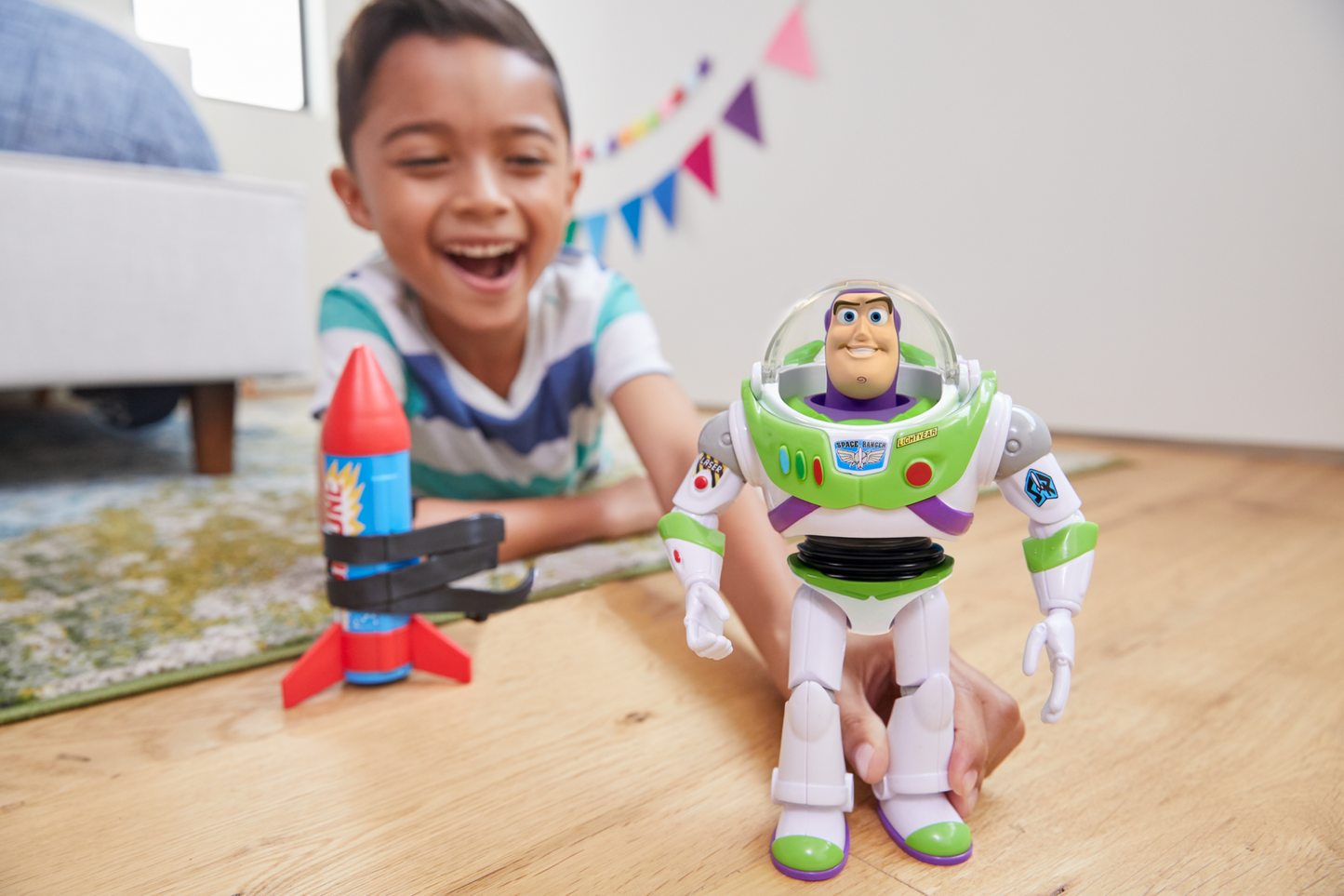 Disney And Pixar Toy Story Buzz Lightyear 10-Inch Action Figure Toy With Rocket & Sounds