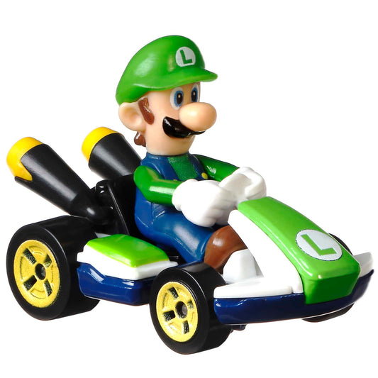 Hot Wheels Mario Kart Vehículo de Juguete Luigi Estándar Kart