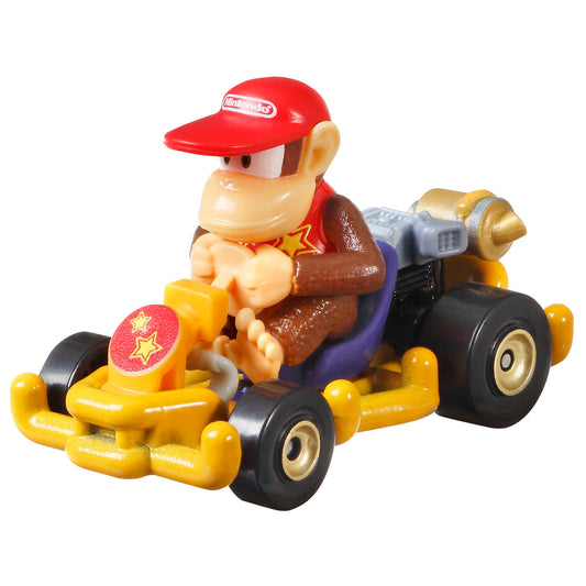 Hot Wheels Mario Kart Veículo de Brinquedo Diddy Kong Pipe Frame