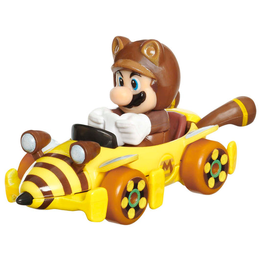 Hot Wheels Mario Kart Veículo de Brinquedo Tanooki Mario Bumble V