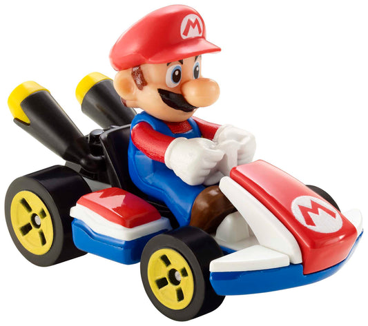 Hot Wheels Mario Kart Veículo de Brinquedo Kart Padrão Mario