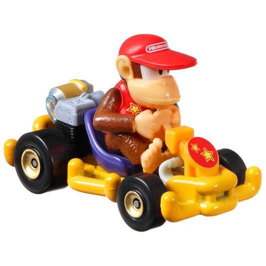 Hot Wheels Mario Kart Veículo de Brinquedo Diddy Kong Pipe Frame