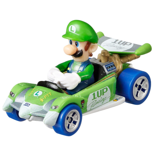 Hot Wheels Mario Kart Veículo de Brinquedo Luigi Circuito Especial