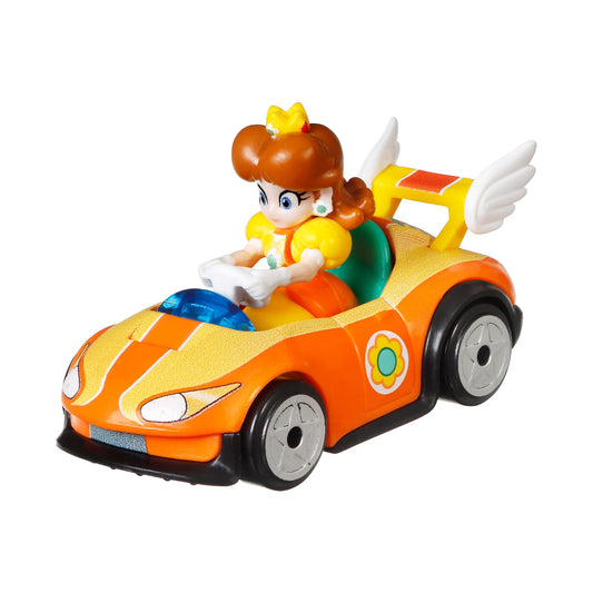 Hot Wheels Mario Kart Veículo de Brinquedo Princesa Margarida Asa Selvagem