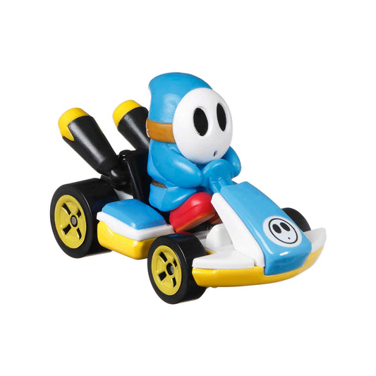 Hot Wheels Mario Kart Vehículo de Juguete Shy Guy Azul Claro Estándar Kart