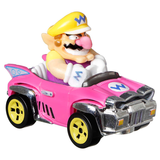 Hot Wheels Mario Kart Veículo de Brinquedo Wario Badwagon