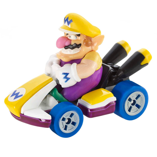 Hot Wheels Mario Kart Vehículo de Juguete Wario Estándar Kart