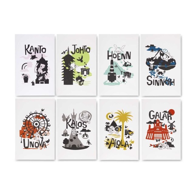 Pokémon Region Tour Posters (8-Pack)