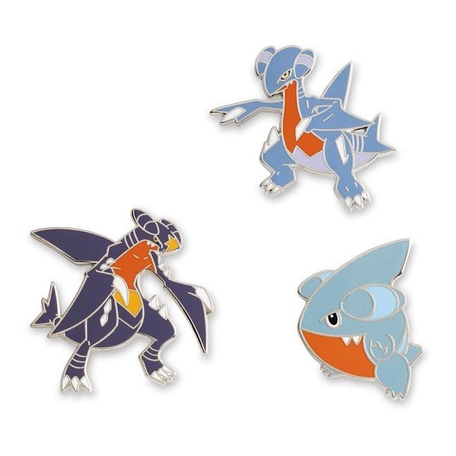 Gible, Gabite & Garchomp Pokémon Pins (3-Pack)